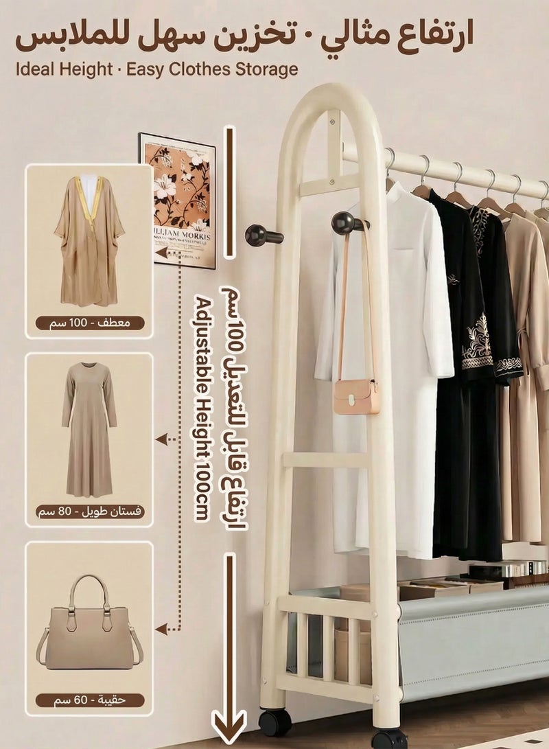 يلا اكس رف ملابس معدني قوي  – ستاند ملابس للتخزين وتعليق الملابس، حامل ملابس للمساحات الصغيرة وغرفة النوم - Image 5